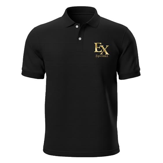 MOGUL DARK BLACK POLO NECK T SHIRT