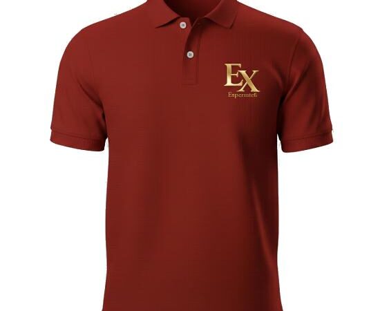 MOGUL DARK RED POLO NECK T SHIRT