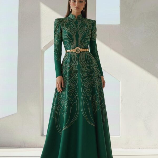 TITLI GREEN GOWN DRESS