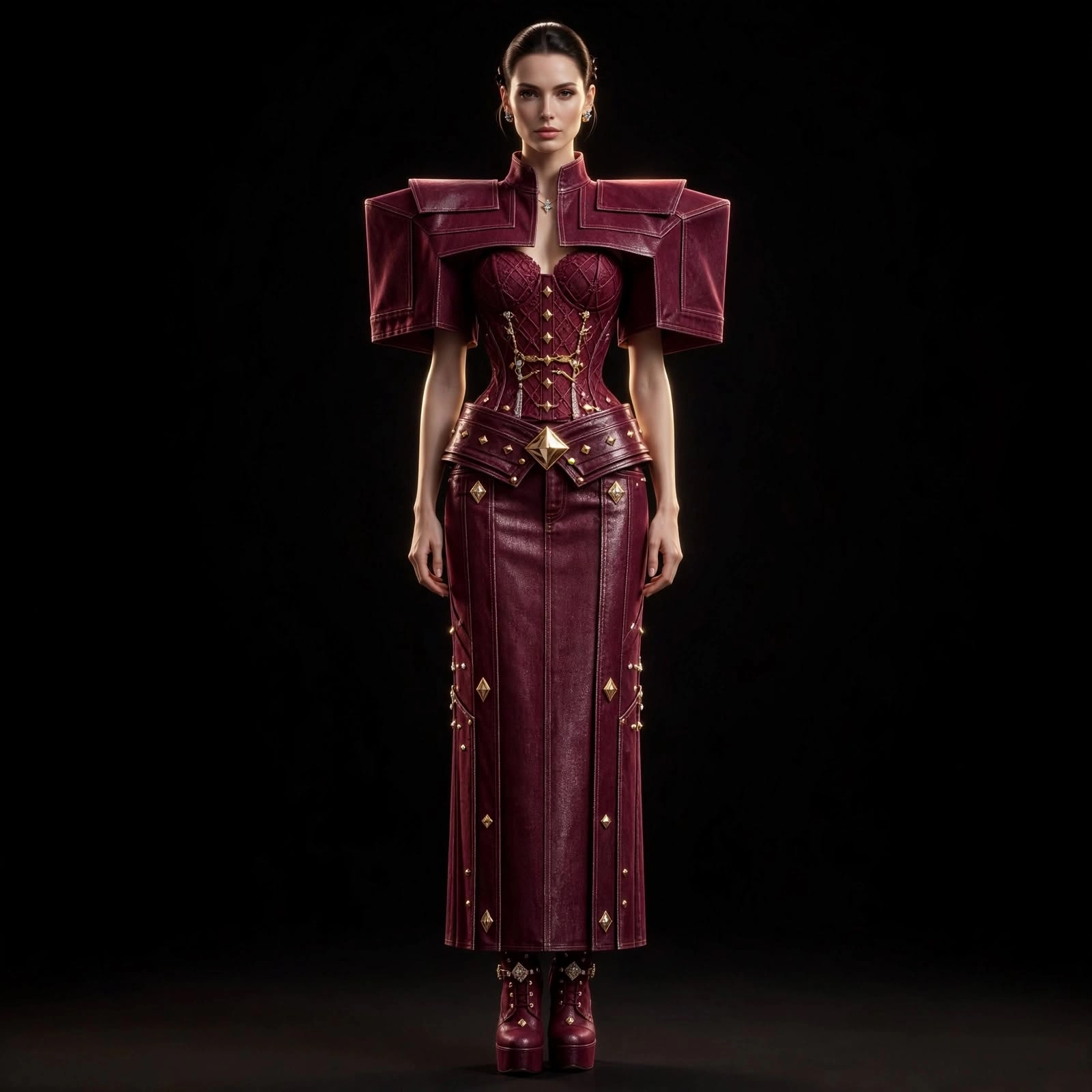 Women's Gladiator Pyramid Corset Armor Gown - For Rich Heiresses Atelier