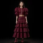 Women's Rouge Royale Tiered Puff Dress Set - For Rich Heiresses Atelier Limited