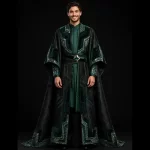 Men's Emerald Crystal Velvet Cape Sherwani Groom