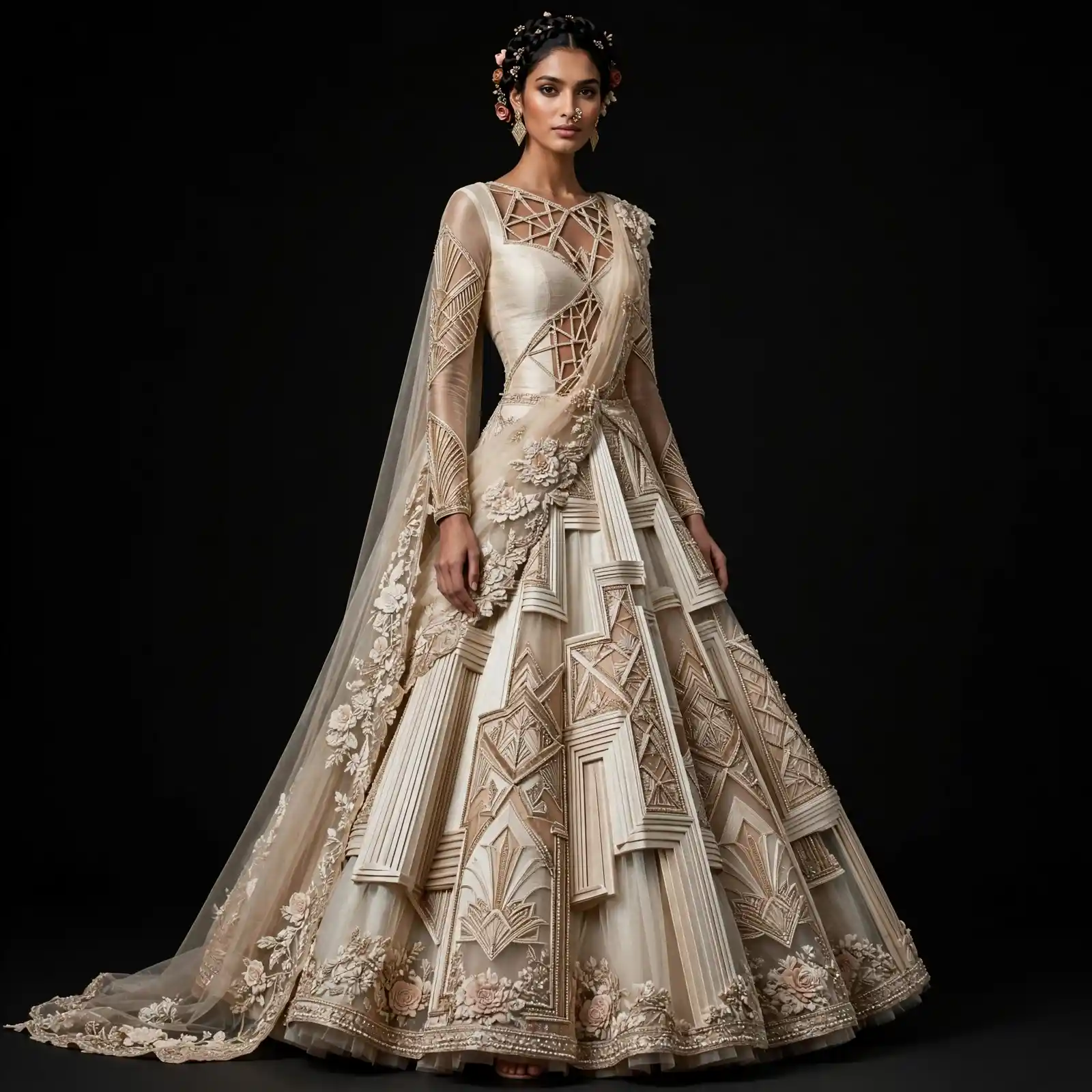 Aurelia ExpensiveE Harvest Dove Couture Mermaid Wedding Gown