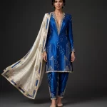 Expensivee Cobalt Celestial Constellation Blazer Salwar Suit