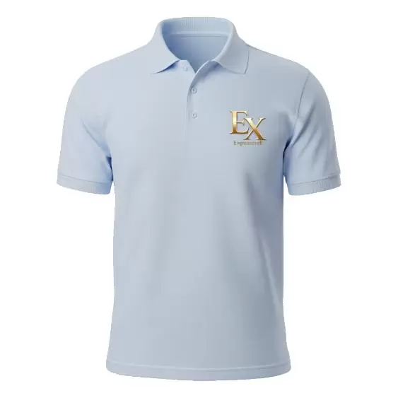 MOGUL LIGHT BLUE POLO NECK T SHIRT