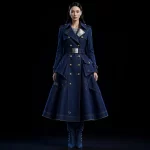 Women's Ex Monogram Diamond Studded Trench Coat Gown - Belted Cargo