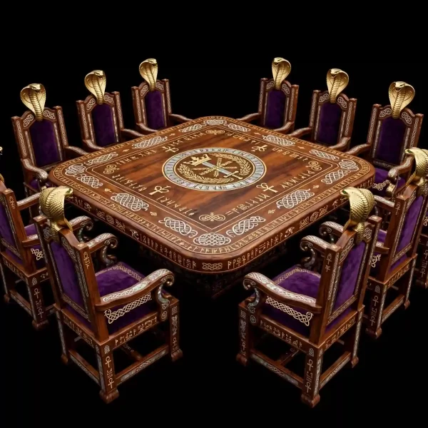 Naga Cobra King Arthur 12 Seater Rune Dining Set