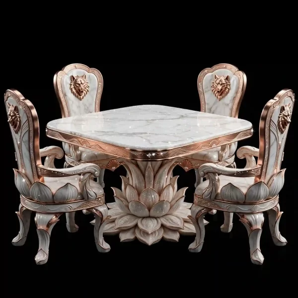 Mayura Diamond Peacock 8 Seater Oval Dining Set