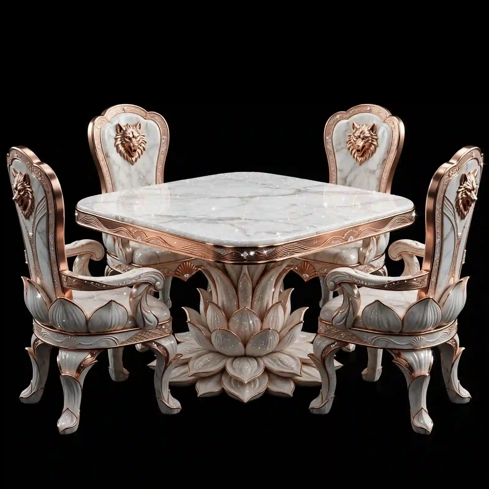 Mayura Diamond Peacock 8 Seater Oval Dining Set