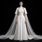 ExpensiveE Celtic Knot Halter Cape ColumnGown