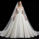 ExpensiveE Heritage Peplum Corset Mermaid CapeGown